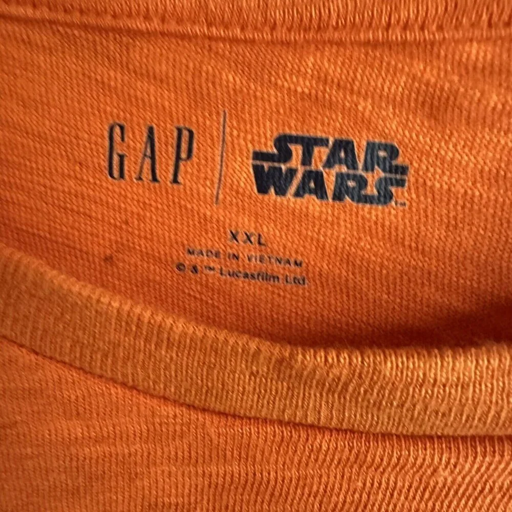 Gap Star Wars Orange Long Sleeve TShirt‎ XXL Boy Girl